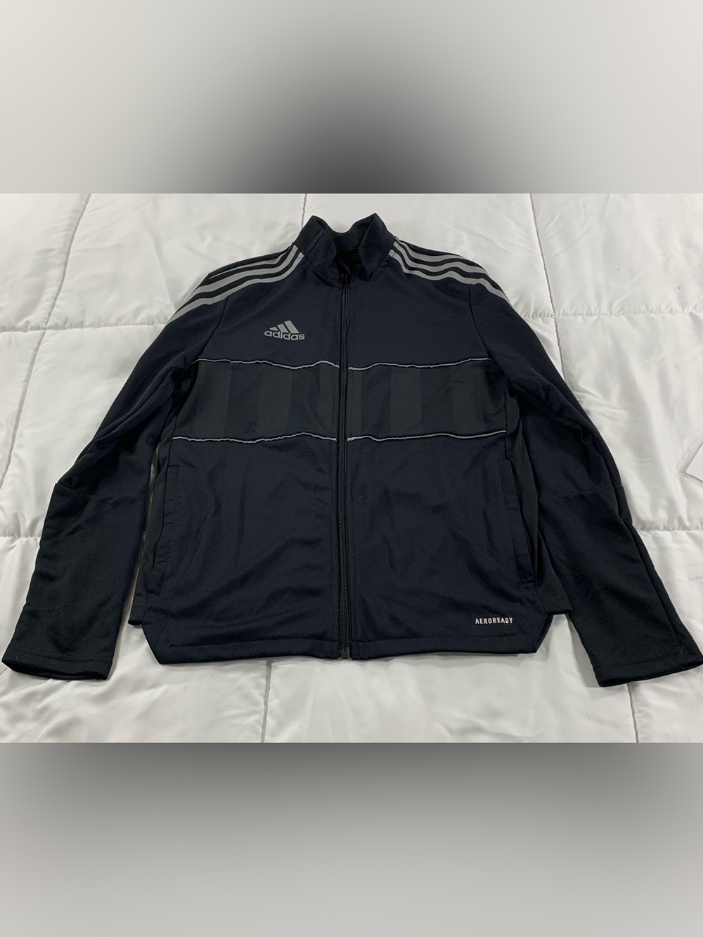 Like new Adidas zip up sweater size 13–14 Y